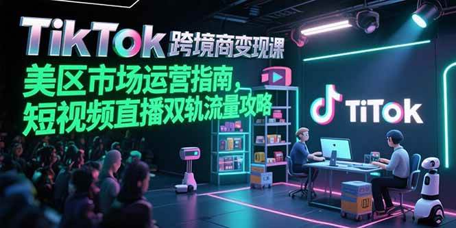 (7.11)TikTok跨境电商变现课，美区市场运营指南，短视频直播双轨流量攻略