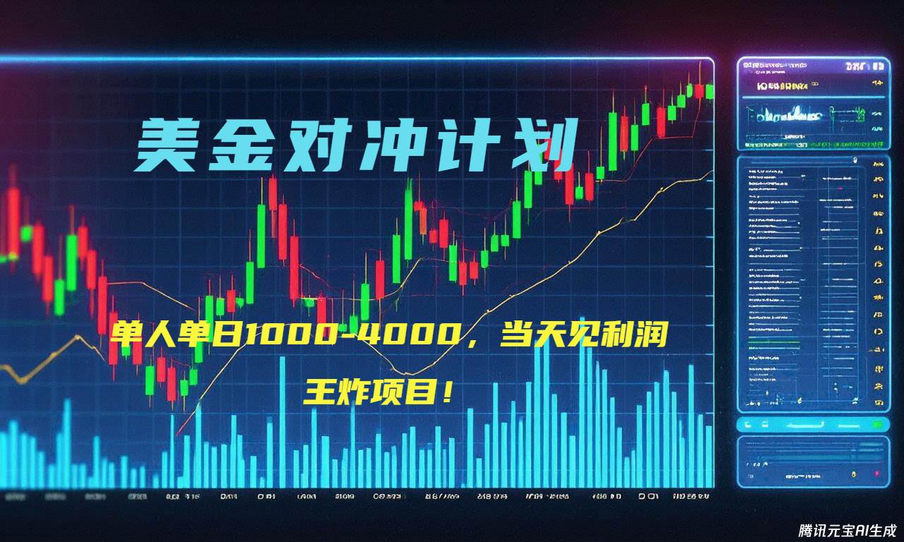 (7.9)2025年最暴力项目“美金先登计划”最新最强对冲战法，每日实际收益1K-4K