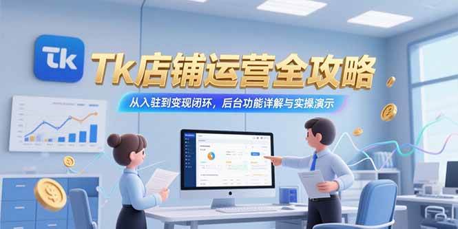 (7.11)Tk店铺运营全攻略，从入驻到变现闭环，后台功能详解与实操演示