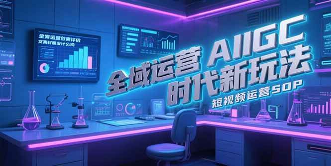(7.8)全域运营AIGC时代新玩法，文案封面设计公式，短视频运营SOP