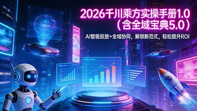 (4.4)2026 千川乘方实操手册 1.0（含全域宝典 5.0）AI 智能投放+全域协同，解锁新范式，轻松提升ROI