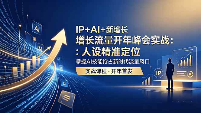 (5.20) IP+AI+新增长 流量开年 峰会实战：人设精准定位 掌握AI技能抢占新时代流量风口