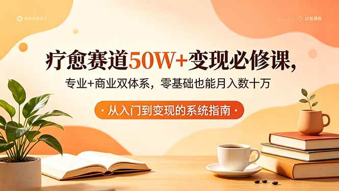 (5.20)疗愈赛道50W+变现必修课，专业+商业双体系，零基础也能月入数十万